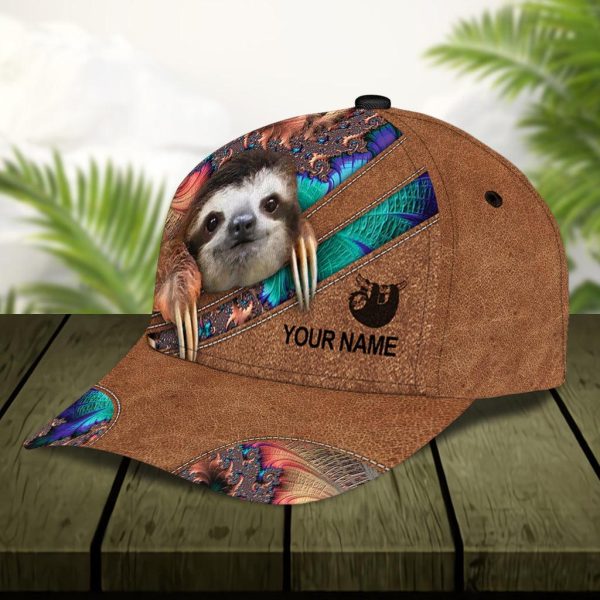 Personalized Sloth Classic Cap, Personalized Gift for Sloth Lovers - CP957PS06 Hot on Sale - Image 5